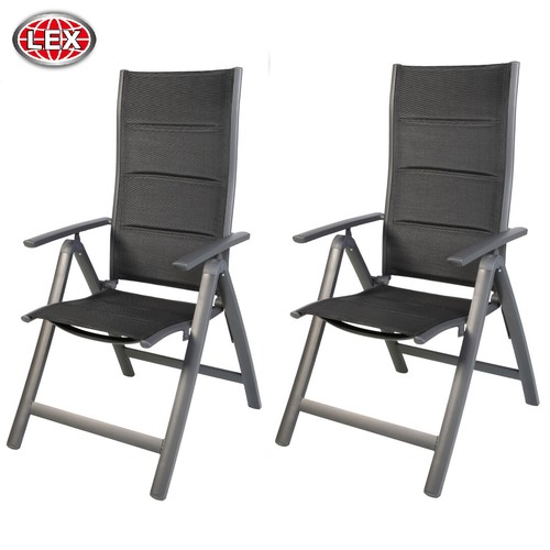 2er set alu klappsessel - set, 6-fach